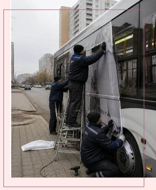 Изготовление и монтаж рекламы на автобусах в Петропавловске-Камчатском